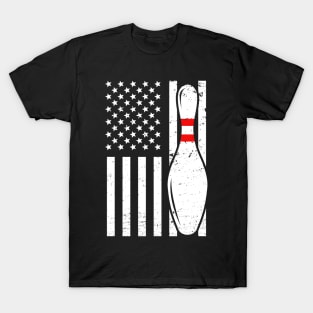 Bowling American Flag Bowler Bowling T-Shirt